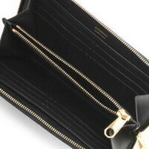Burberry Check Around Wallet Zip Lola Black Quilted